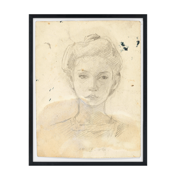 Portrait of a girl - af Egon Schiele