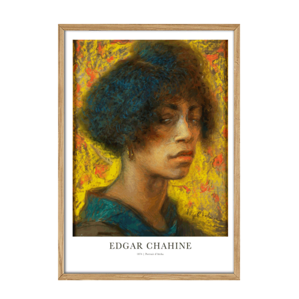 Edgar Chahine plakat. Portræt i gyldne farver