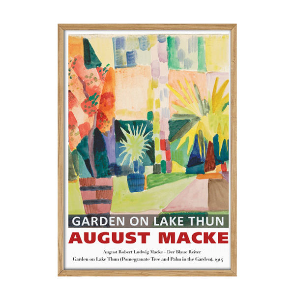 August Macke. Garden on lake Thun plakat