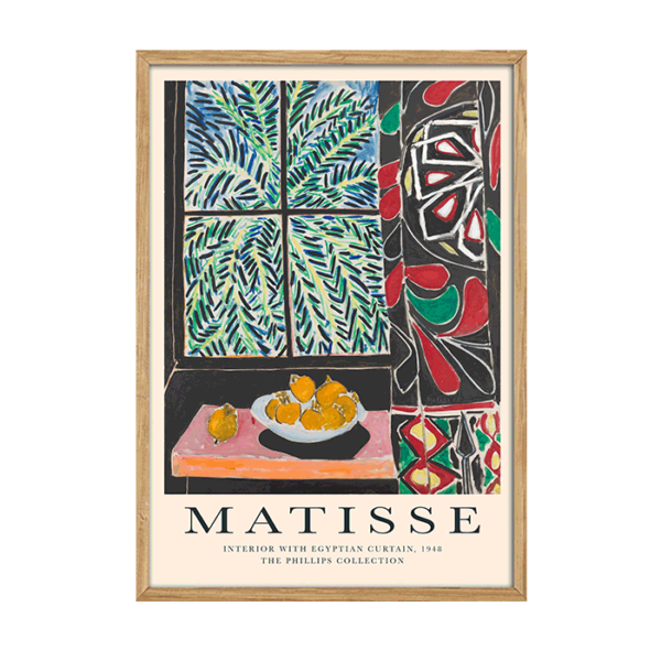 Interior with egyptian curtain - af Matisse