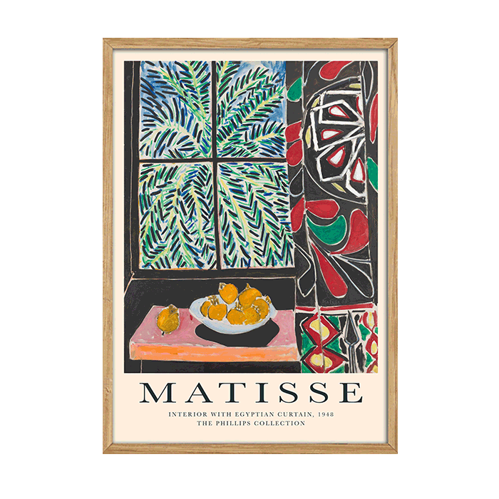 Interior with egyptian curtain - af Matisse