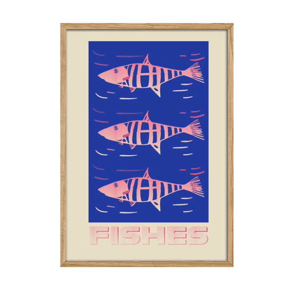 Fômu Illustration Fishes Pink Gradient