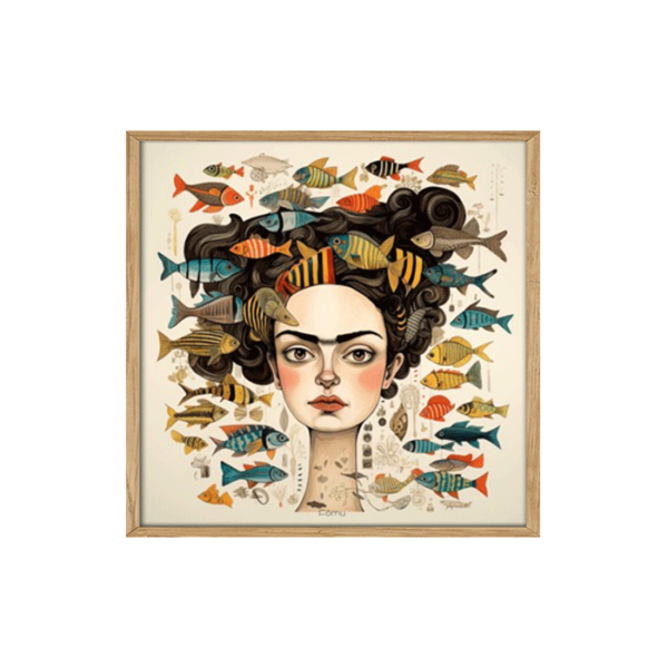 Fômu Illustrations Frida Kahlo fish