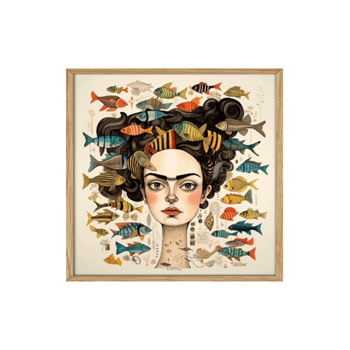 Fômu Illustrations Frida Kahlo fish
