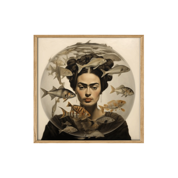 Fômu Illustration - Frida Kahlo Fish in Bowl