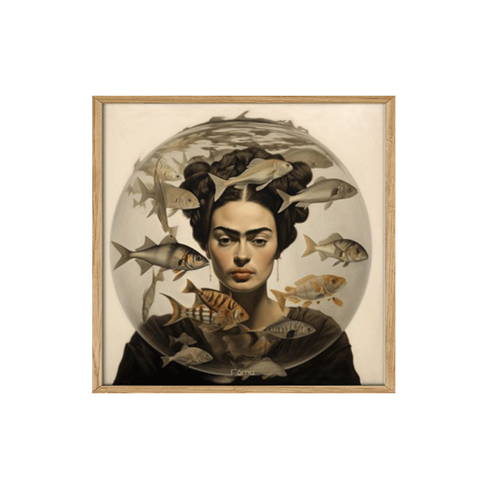 Fômu Illustration - Frida Kahlo Fish in Bowl