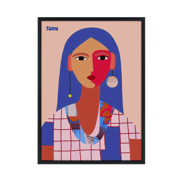 Fômu Illustration Woman with blue Hair