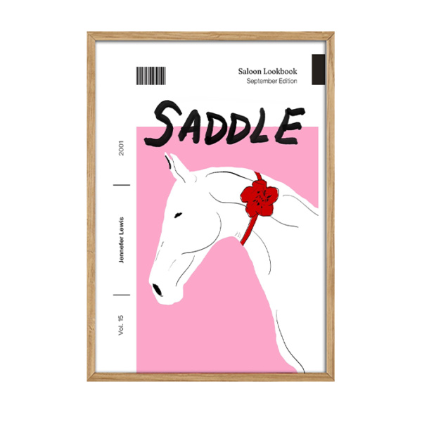 Saddle - Saloon, navnet på et hestemagasin, en utraditionel forside måske?